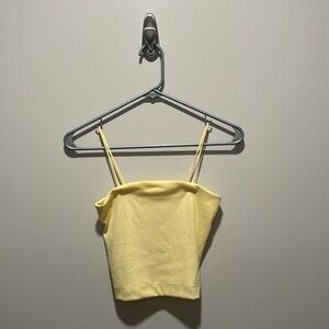 American Eagle Yellow crop top in size small.